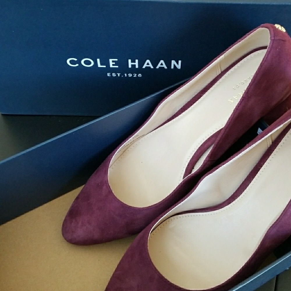 Cole Haan Claudine Suede Pumps 7.5 in Fig